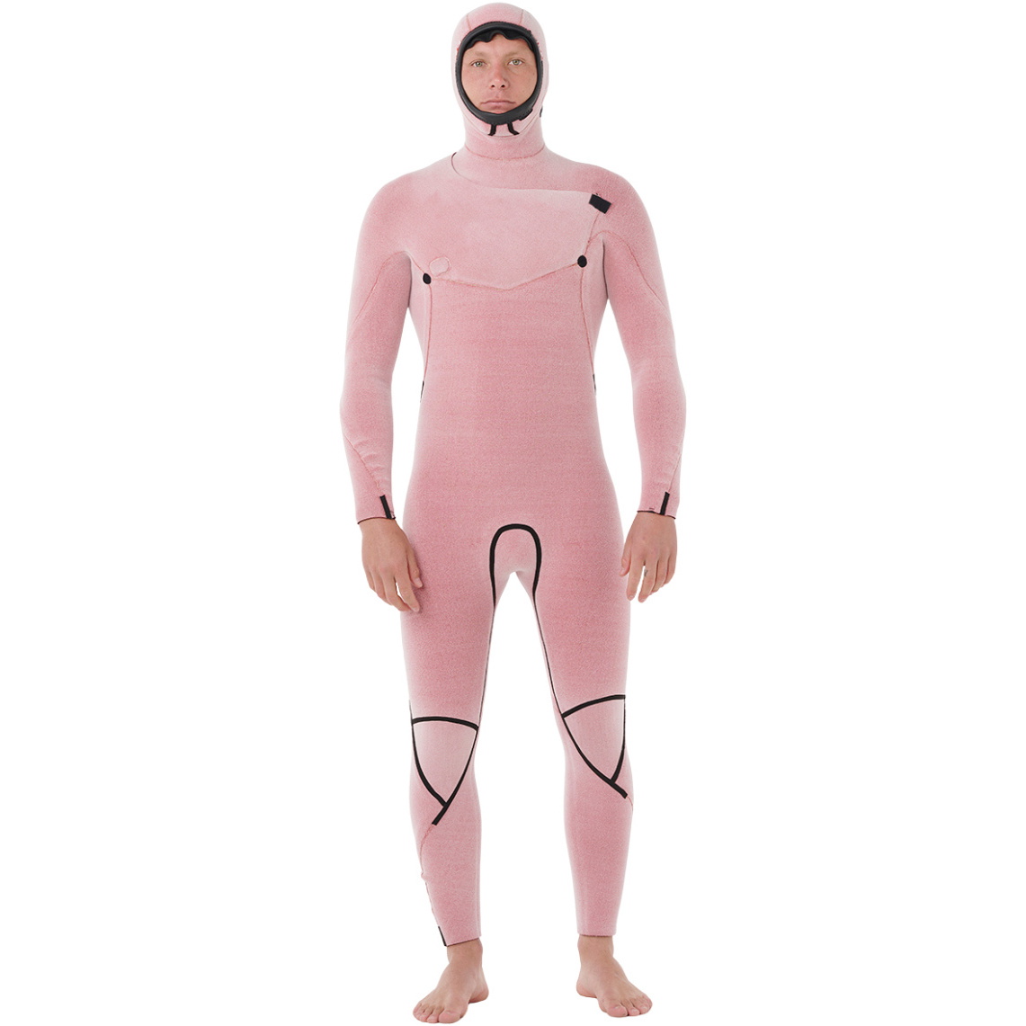 2026 Rip Curl Mens Flashbomb Fusion 5/4mm Hooded Chest Zip Wetsuit 173MFS - Black